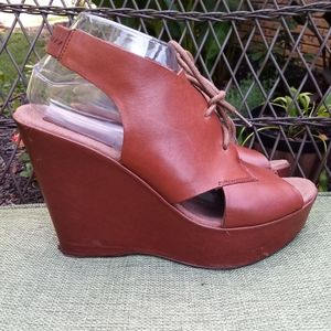Korks by Kork-Ease Saddle Brin Wedge Sandal